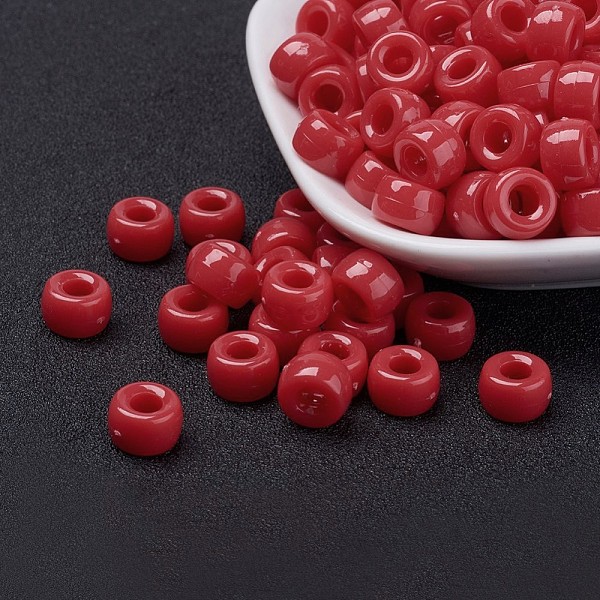 PandaHall Opaque Acrylic European Beads, Large Hole Beads, Barrel, Red, 9x6mm, Hole: 4mm Acrylic Barrel Red
PandaHall Opaque Acrylic European Beads, Large Hole Beads, Barrel, Red, 9x6mm, Hole: 4mm Acrylic Barrel Red