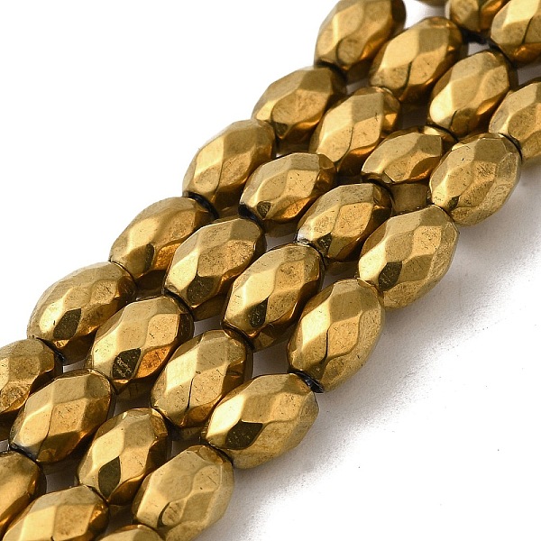 PandaHall Electroplated Strong Magnetic Synthetic Hematite Beads Strands, Long-Lasting Plated, Faceted Oval, Golden Plated, 7~8x5~5.5mm...
PandaHall Electroplated Strong Magnetic Synthetic Hematite Beads Strands, Long-Lasting Plated, Faceted Oval, Golden Plated, 7~8x5~5.5mm...