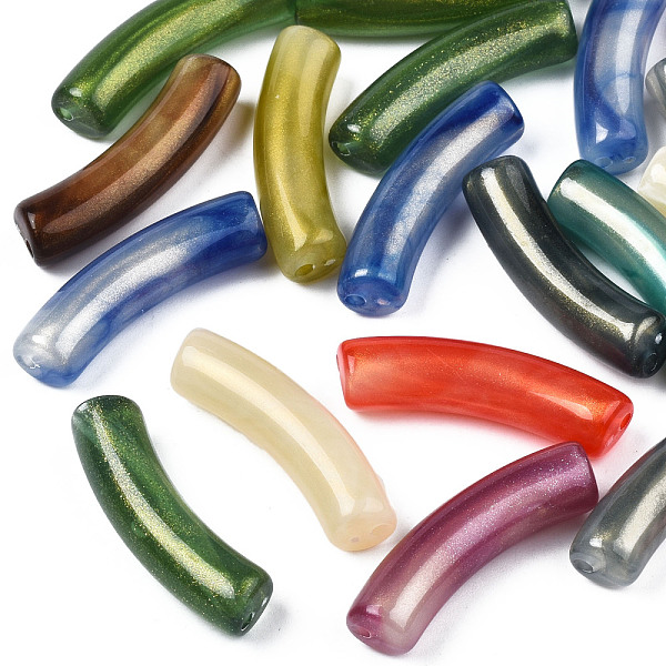 PandaHall Opaque Acrylic Beads, Two Tone Color, with Glitter Powder, Curved Tube, Mixed Color, 32x10x8mm, Hole: 1.8mm Acrylic Tube..., Multicolor
PandaHall Opaque Acrylic Beads, Two Tone Color, with Glitter Powder, Curved Tube, Mixed Color, 32x10x8mm, Hole: 1.8mm Acrylic Tube..., Multicolor