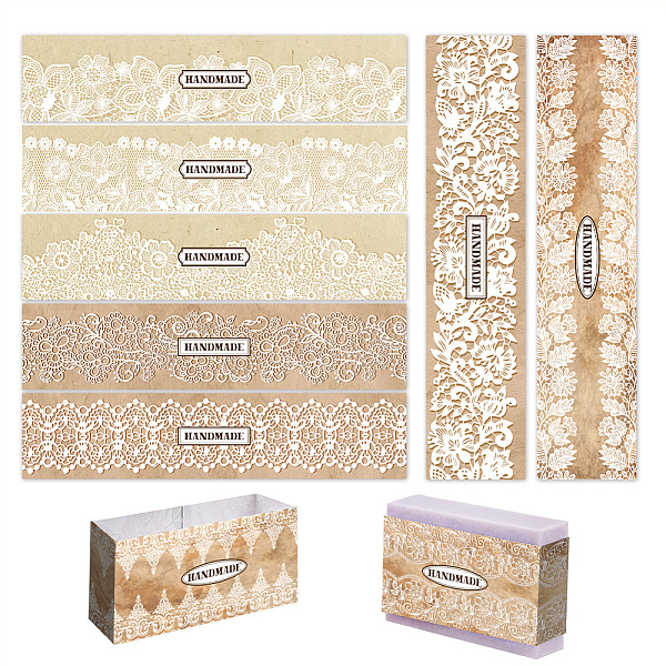 PandaHall 90Pcs 9 Styles Lace Pattern Soap Paper Tag, Paper Soap Wrappers, Rectangle, for Soap Packaging, Moccasin, 210x50mm, 10pcs/style..., Orange
PandaHall 90Pcs 9 Styles Lace Pattern Soap Paper Tag, Paper Soap Wrappers, Rectangle, for Soap Packaging, Moccasin, 210x50mm, 10pcs/style..., Orange