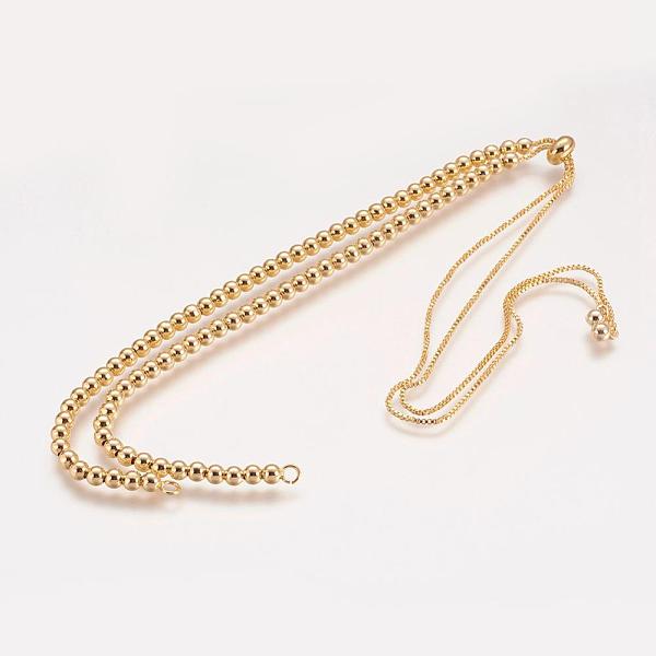 PandaHall Brass Bead Chain Necklace Making, Real 18K Gold Plated, 15.5~16.5 inch(39~41cm) Brass
PandaHall Brass Bead Chain Necklace Making, Real 18K Gold Plated, 15.5~16.5 inch(39~41cm) Brass
