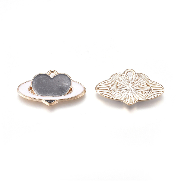 PandaHall Alloy Enamel Pendants, Heart, Light Gold, Black, 13x21.5x1.5mm, Hole: 1mm Alloy+Enamel Heart Black
PandaHall Alloy Enamel Pendants, Heart, Light Gold, Black, 13x21.5x1.5mm, Hole: 1mm Alloy+Enamel Heart Black