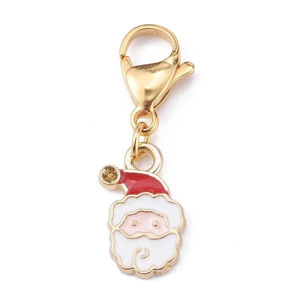 PandaHall Christmas Theme Alloy Enamel Pendants, with 304 Stainless Steel Lobster Claw Clasps, Santa Claus, Golden, 32mm, Pendant: 17x10x2mm...
PandaHall Christmas Theme Alloy Enamel Pendants, with 304 Stainless Steel Lobster Claw Clasps, Santa Claus, Golden, 32mm, Pendant: 17x10x2mm...