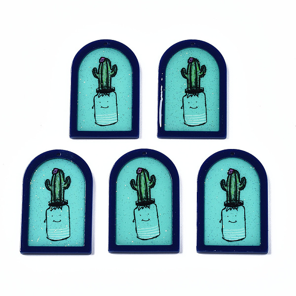 PandaHall Printed Acrylic Pendants, with Glitter Powder, Half Oval with Cactus, Turquoise, 40x25.5x2.5mm, Hole: 1.5mm Acrylic Others Green
PandaHall Printed Acrylic Pendants, with Glitter Powder, Half Oval with Cactus, Turquoise, 40x25.5x2.5mm, Hole: 1.5mm Acrylic Others Green