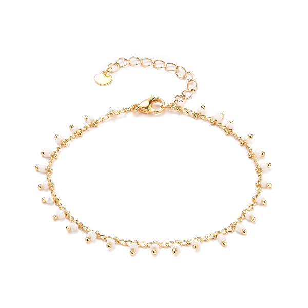 PandaHall Glass Charm Bracelets, with Brass Curb Chains, 304 Stainless Steel Heart Charms & Lobster Claw Clasps, Real 18K Gold Plated, White...
PandaHall Glass Charm Bracelets, with Brass Curb Chains, 304 Stainless Steel Heart Charms & Lobster Claw Clasps, Real 18K Gold Plated, White...
