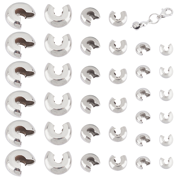 PandaHall Unicraftale 180Pcs 3 Style 304 Stainless Steel Crimp Beads Covers, Stainless Steel Color, 4~8.2x3.5~7x2.5~4mm, Hole: 1.4~2.5mm...
PandaHall Unicraftale 180Pcs 3 Style 304 Stainless Steel Crimp Beads Covers, Stainless Steel Color, 4~8.2x3.5~7x2.5~4mm, Hole: 1.4~2.5mm...