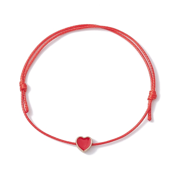 PandaHall Alloy Enamel Heart Braided Bead Bracelet, Waxed Polyester Cords Adjustable Bracelet, Red, Inner Diameter: 3-3/8 inch(8.5cm) Alloy...
PandaHall Alloy Enamel Heart Braided Bead Bracelet, Waxed Polyester Cords Adjustable Bracelet, Red, Inner Diameter: 3-3/8 inch(8.5cm) Alloy...