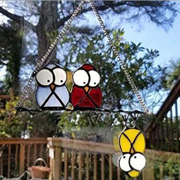 PandaHall Cute Owl Stained Acrylic Art Window Planel, for Suncatchers Window Home Hanging Ornaments, Colorful, 210x250mm Acrylic Owl
PandaHall Cute Owl Stained Acrylic Art Window Planel, for Suncatchers Window Home Hanging Ornaments, Colorful, 210x250mm Acrylic Owl