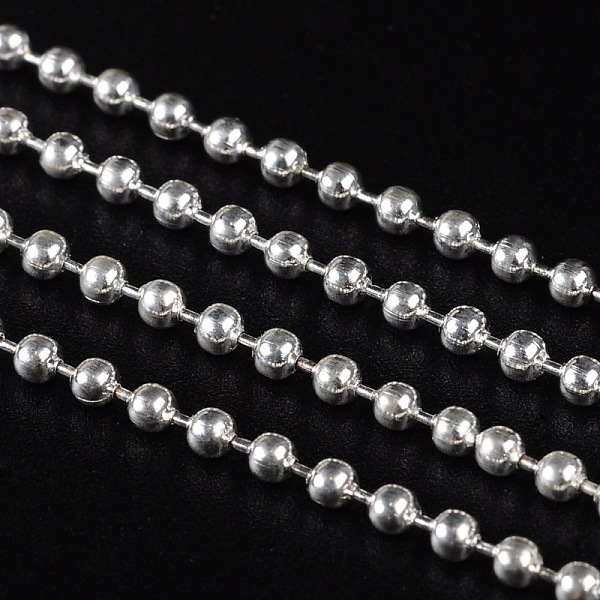PandaHall Iron Ball Chains, Soldered, Silver Color Plated, with Spool, Bead: about 2mm in diameter, about 328.08 Feet(100m)/roll Iron
PandaHall Iron Ball Chains, Soldered, Silver Color Plated, with Spool, Bead: about 2mm in diameter, about 328.08 Feet(100m)/roll Iron