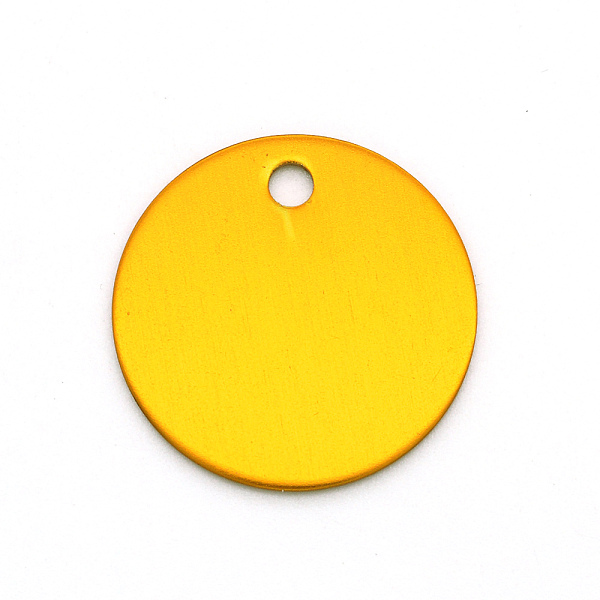 PandaHall Colored Aluminum Pendants, Laser Cut, Double Sided Dog Pet Name Phone Number ID Tag Charm, Flat Round, Gold, 20x1mm, Hole: 3mm...
PandaHall Colored Aluminum Pendants, Laser Cut, Double Sided Dog Pet Name Phone Number ID Tag Charm, Flat Round, Gold, 20x1mm, Hole: 3mm...