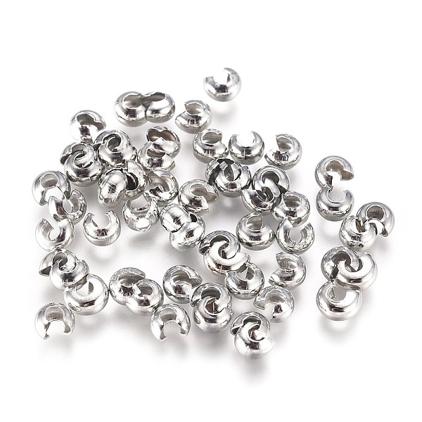 PandaHall Brass Crimp Beads Covers, Platinum, 4x3.5x2.5mm, Hole: 1mm, about 100pcs/bag Brass
PandaHall Brass Crimp Beads Covers, Platinum, 4x3.5x2.5mm, Hole: 1mm, about 100pcs/bag Brass