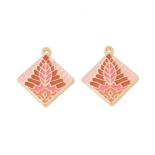 PandaHall Rack Plating Alloy Enamel Pendants, Rhombus with Leaf Charm, Cadmium Free & Nickel Free & Lead Free, Pink, 28x25x2mm, Hole: 1.5mm...
PandaHall Rack Plating Alloy Enamel Pendants, Rhombus with Leaf Charm, Cadmium Free & Nickel Free & Lead Free, Pink, 28x25x2mm, Hole: 1.5mm...