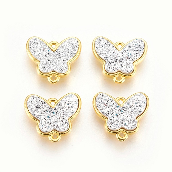 PandaHall Brass Links connectors, with Druzy Resin, Butterfly, Golden, White, 14.5x16x4mm, Hole: 1.2mm Brass+Resin Butterfly White
PandaHall Brass Links connectors, with Druzy Resin, Butterfly, Golden, White, 14.5x16x4mm, Hole: 1.2mm Brass+Resin Butterfly White