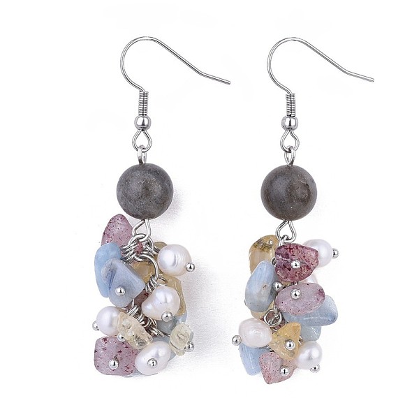 PandaHall Natural Mixed Stone Dangle Earrings, with Natural Pearls and 316 Surgical Stainless Steel Earring Hooks, Cardboard Jewelry Boxes...
PandaHall Natural Mixed Stone Dangle Earrings, with Natural Pearls and 316 Surgical Stainless Steel Earring Hooks, Cardboard Jewelry Boxes...