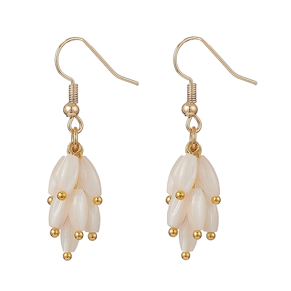 PandaHall Natural Shell Beads Cluster Dangle Earrings, Golden Brass Jewelry for Women, White, 43mm, Pin: 0.6mm Shell Oval White
PandaHall Natural Shell Beads Cluster Dangle Earrings, Golden Brass Jewelry for Women, White, 43mm, Pin: 0.6mm Shell Oval White