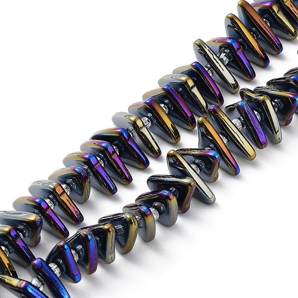 PandaHall Electroplate Transparent Glass Beads Strands, Rainbow Plated, Triangle, Black, 9x15.5~16mm, Hole: 1mm, about 120pcs/strand...
PandaHall Electroplate Transparent Glass Beads Strands, Rainbow Plated, Triangle, Black, 9x15.5~16mm, Hole: 1mm, about 120pcs/strand...