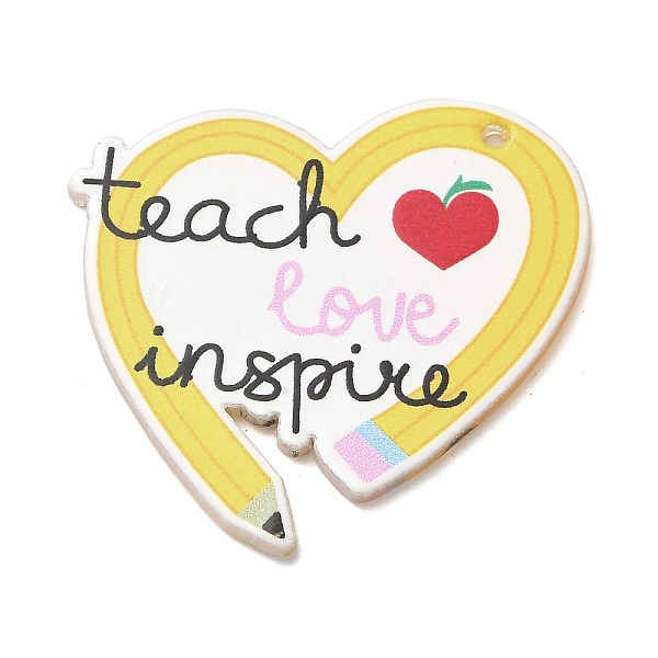 PandaHall Teachers' Day Double-sided Printed Acrylic Pendants, Heart, 35x39x2mm, Hole: 1.8mm Acrylic Heart
PandaHall Teachers' Day Double-sided Printed Acrylic Pendants, Heart, 35x39x2mm, Hole: 1.8mm Acrylic Heart