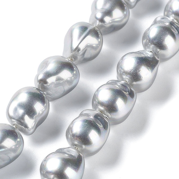 PandaHall Electroplated Shell Pearl Beads Strands, Nuggets, Silver, 15x12~12.5x12~12.5mm, Hole: 1mm, about 27pcs/strand, 15.75~15.94 inch...
PandaHall Electroplated Shell Pearl Beads Strands, Nuggets, Silver, 15x12~12.5x12~12.5mm, Hole: 1mm, about 27pcs/strand, 15.75~15.94 inch...