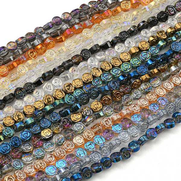 PandaHall Electroplate Transparent Glass Beads Strands, Rose, Mixed Style, Mixed Color, 6x7x3.5mm, Hole: 1mm, about 110pcs/strand, 25.20..., Multicolor
PandaHall Electroplate Transparent Glass Beads Strands, Rose, Mixed Style, Mixed Color, 6x7x3.5mm, Hole: 1mm, about 110pcs/strand, 25.20..., Multicolor