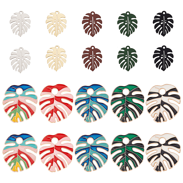 PandaHall 20Pcs 10 Style Alloy Enamel Pendants, Monstera Leaf, Light Gold, Mixed Color, 21~33.5x17~30x1~1.5mm, Hole: 1.6~5mm, 2pcs/style..., Multicolor
PandaHall 20Pcs 10 Style Alloy Enamel Pendants, Monstera Leaf, Light Gold, Mixed Color, 21~33.5x17~30x1~1.5mm, Hole: 1.6~5mm, 2pcs/style..., Multicolor