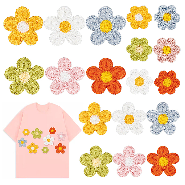 PandaHall AHADERMAKER 54pcs 18 Style Candy Color Two Tone Crochet Flower Appliques, Computerized Embroidery Cloth Patches, Costume..., Multicolor
PandaHall AHADERMAKER 54pcs 18 Style Candy Color Two Tone Crochet Flower Appliques, Computerized Embroidery Cloth Patches, Costume..., Multicolor