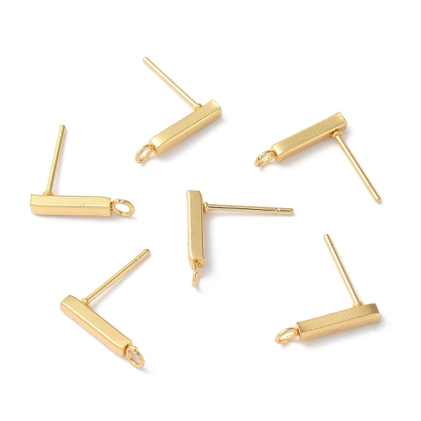 PandaHall 304 Stainless Steel Stud Earring Finding, with Horizontal Loop, Rectangle, Real 18K Gold Plated, 13x3mm, Hole: 1.8mm, Pin: 0.8mm....
PandaHall 304 Stainless Steel Stud Earring Finding, with Horizontal Loop, Rectangle, Real 18K Gold Plated, 13x3mm, Hole: 1.8mm, Pin: 0.8mm....