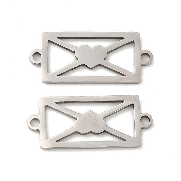 PandaHall 201 Stainless Steel Connector Charms, Envelope Links with Heart, Stainless Steel Color, 9x21x0.8mm, Hole: 1.5mm 201 Stainless...
PandaHall 201 Stainless Steel Connector Charms, Envelope Links with Heart, Stainless Steel Color, 9x21x0.8mm, Hole: 1.5mm 201 Stainless...