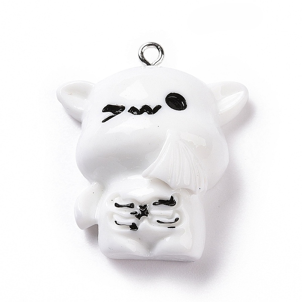 PandaHall Opaque Resin Pendants, Cat Charms, with Platinum Tone Iron Loops, White, 32.5x28x13mm, Hole: 2mm Iron+Resin Cat Shape White
PandaHall Opaque Resin Pendants, Cat Charms, with Platinum Tone Iron Loops, White, 32.5x28x13mm, Hole: 2mm Iron+Resin Cat Shape White
