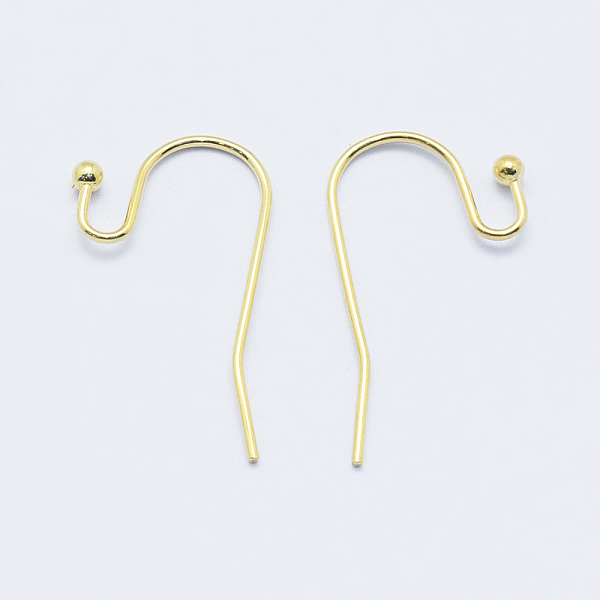 PandaHall Long-Lasting Plated Brass Earring Hooks, Ear Wire, Nickel Free, Real 18K Gold Plated, 21x2mm, 19 Gauge, Pin: 0.9mm Brass
PandaHall Long-Lasting Plated Brass Earring Hooks, Ear Wire, Nickel Free, Real 18K Gold Plated, 21x2mm, 19 Gauge, Pin: 0.9mm Brass