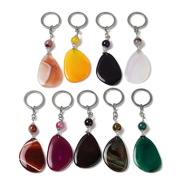 PandaHall Iron with Alloy Natural Agate Pendant Keychain, Dyed, Teardrop, Mixed Color, 112mm Natural Agate Teardrop Multicolor
PandaHall Iron with Alloy Natural Agate Pendant Keychain, Dyed, Teardrop, Mixed Color, 112mm Natural Agate Teardrop Multicolor