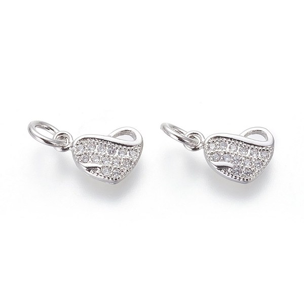 PandaHall Eco-Friendly Brass Micro Pave Cubic Zirconia Charms, Lead Free & Cadmium Free, Clear, Heart, Platinum, 10.5x7.5x1.5mm, Hole: 3mm...
PandaHall Eco-Friendly Brass Micro Pave Cubic Zirconia Charms, Lead Free & Cadmium Free, Clear, Heart, Platinum, 10.5x7.5x1.5mm, Hole: 3mm...