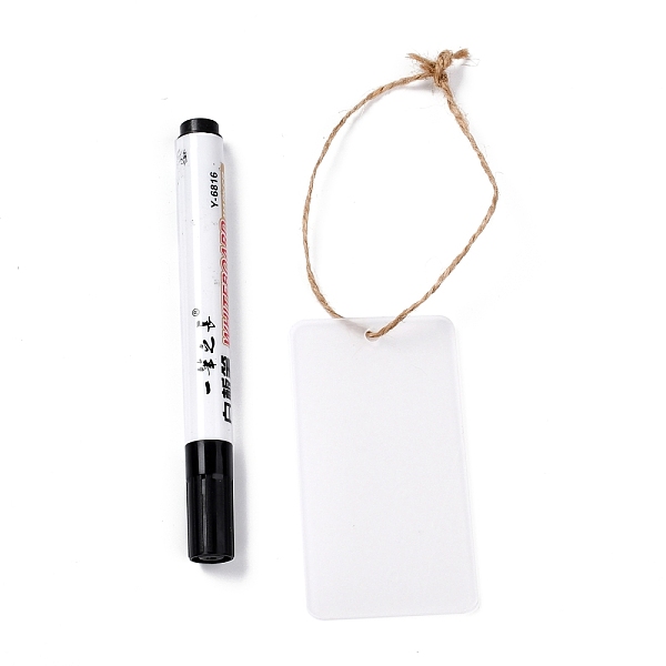 PandaHall Rectangle Transparent Acrylic Hanging Labels, Basket Label, with Hemp Cord and Pen, White, 5x9x0.2cm, 10pcs/set Plastic None White
PandaHall Rectangle Transparent Acrylic Hanging Labels, Basket Label, with Hemp Cord and Pen, White, 5x9x0.2cm, 10pcs/set Plastic None White