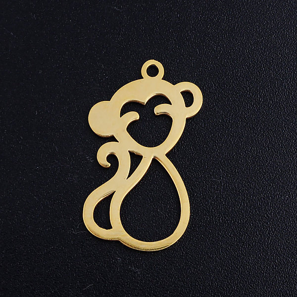 PandaHall 201 Stainless Steel Pendants, Monkey, Hollow, Golden, 23.5x13.5x1mm, Hole: 1.5mm 201 Stainless Steel Monkey
PandaHall 201 Stainless Steel Pendants, Monkey, Hollow, Golden, 23.5x13.5x1mm, Hole: 1.5mm 201 Stainless Steel Monkey