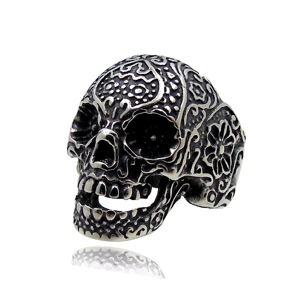 PandaHall Titanium Seel Skull Finger Ring, Gothic Punk Jewelry for Men Women, Antique Silver, US Size 11(20.6mm) Titanium Steel
PandaHall Titanium Seel Skull Finger Ring, Gothic Punk Jewelry for Men Women, Antique Silver, US Size 11(20.6mm) Titanium Steel