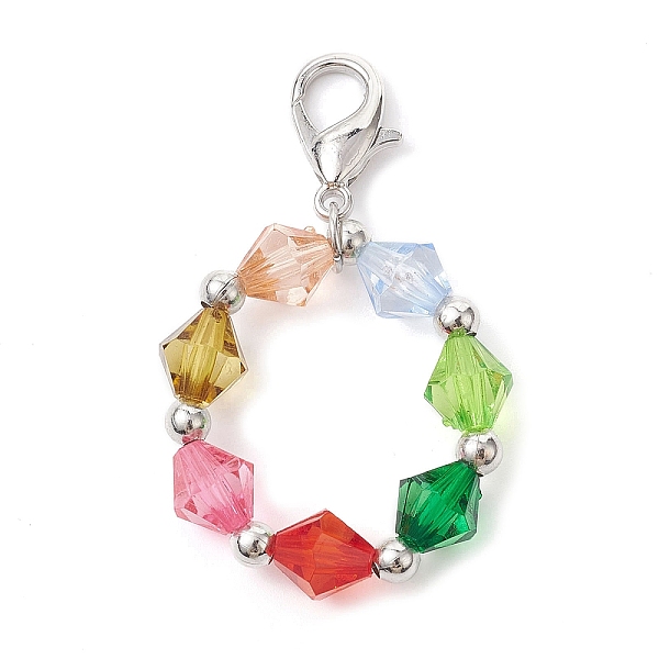 PandaHall Transparent Acrylic Pendants Decorations, with Zinc Alloy Lobster Claw Clasps, Bicone, Platinum, 47~48mm Acrylic Bicone
PandaHall Transparent Acrylic Pendants Decorations, with Zinc Alloy Lobster Claw Clasps, Bicone, Platinum, 47~48mm Acrylic Bicone
