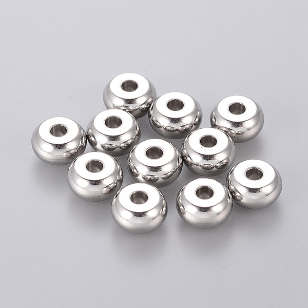 PandaHall 304 Stainless Steel Beads, Rondelle, Stainless Steel Color, 10x5mm 304 Stainless Steel Rondelle
PandaHall 304 Stainless Steel Beads, Rondelle, Stainless Steel Color, 10x5mm 304 Stainless Steel Rondelle
