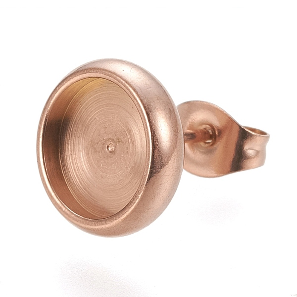 PandaHall Ion Plating(IP) 304 Stainless Steel Stud Earring Settings, with Ear Nuts, Flat Round, Rose Gold, 10.5mm, Pin: 0.8mm, Tray: 8mm 304...
PandaHall Ion Plating(IP) 304 Stainless Steel Stud Earring Settings, with Ear Nuts, Flat Round, Rose Gold, 10.5mm, Pin: 0.8mm, Tray: 8mm 304...