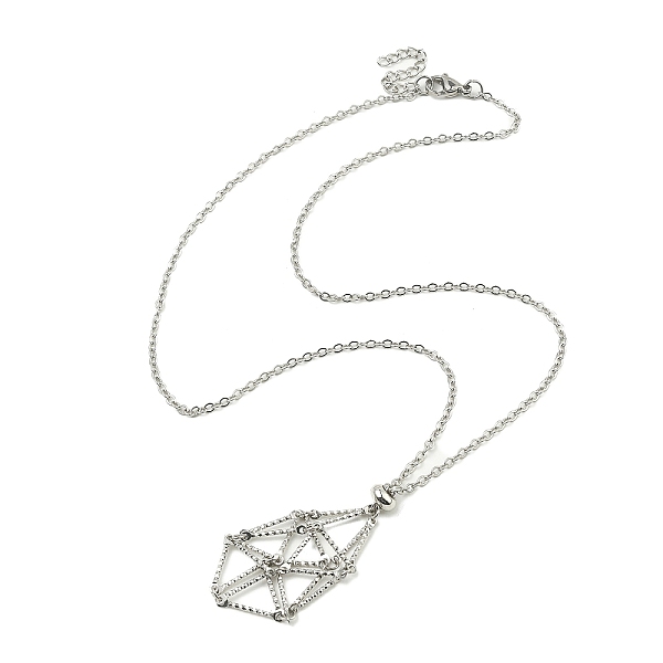 PandaHall 304 Stainless Steel Cable Chain Macrame Pouch Empty Stone Holder for Pendant Necklaces Making, with Lobster Claw Clasp & Chain...
PandaHall 304 Stainless Steel Cable Chain Macrame Pouch Empty Stone Holder for Pendant Necklaces Making, with Lobster Claw Clasp & Chain...
