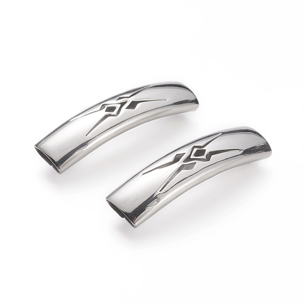 PandaHall 201 Stainless Steel Curved Tube Beads, Curved Tube Noodle Beads, Tube, Stainless Steel Color, 36x10x8mm, Hole: 8x4mm 201 Stainless...
PandaHall 201 Stainless Steel Curved Tube Beads, Curved Tube Noodle Beads, Tube, Stainless Steel Color, 36x10x8mm, Hole: 8x4mm 201 Stainless...
