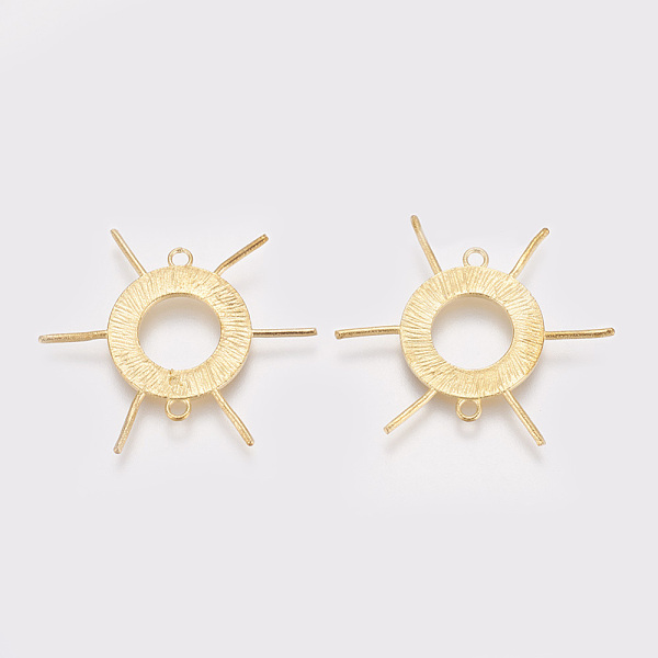 PandaHall Brass Links connectors, Cadmium Free & Lead Free & Nickel Free, Sun, Raw(Unplated), 29~29.5x34x1mm, Hole: 1.8mm Brass Sun
PandaHall Brass Links connectors, Cadmium Free & Lead Free & Nickel Free, Sun, Raw(Unplated), 29~29.5x34x1mm, Hole: 1.8mm Brass Sun