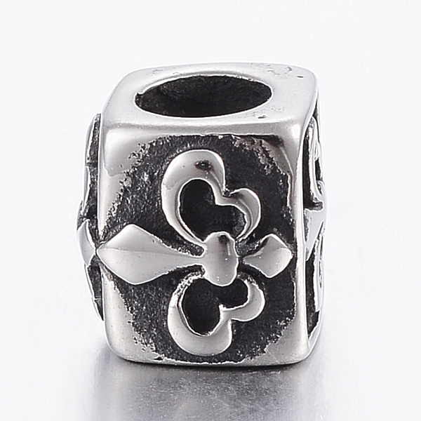 PandaHall 304 Stainless Steel European Beads, Large Hole Beads, Cuboid with Fleur De Lis, Antique Silver, 7.5x8x7mm, Hole: 4mm 304 Stainless...
PandaHall 304 Stainless Steel European Beads, Large Hole Beads, Cuboid with Fleur De Lis, Antique Silver, 7.5x8x7mm, Hole: 4mm 304 Stainless...
