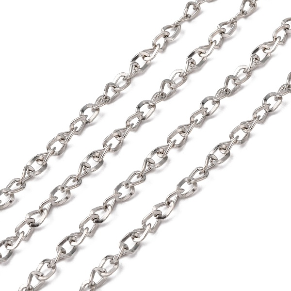 PandaHall Iron Side Twisted Chain, with Spool, Unwelded, Lead Free, Platinum Color, Size: Chains: about 5mm long, 4mm wide, 0.9mm thick...
PandaHall Iron Side Twisted Chain, with Spool, Unwelded, Lead Free, Platinum Color, Size: Chains: about 5mm long, 4mm wide, 0.9mm thick...