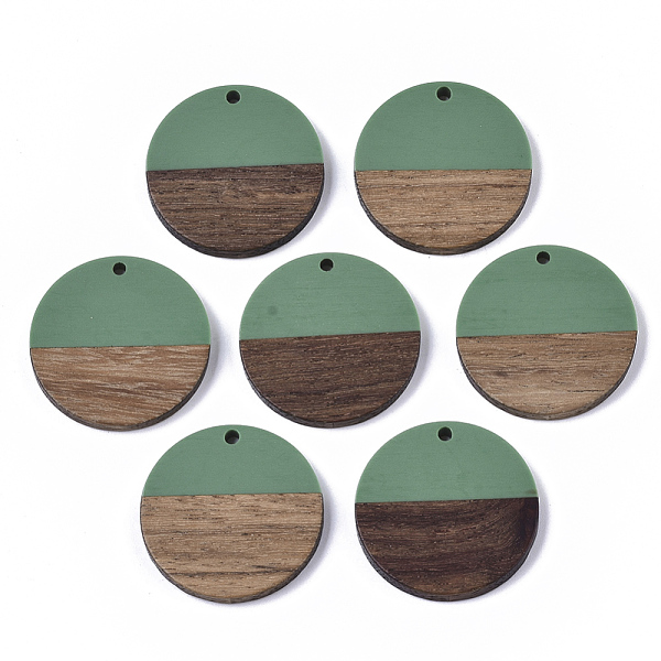 PandaHall Resin & Wood Pendants, Flat Round, Medium Sea Green, 28.5x3.5~4mm, Hole: 1.5mm Resin+Wood Flat Round Green
PandaHall Resin & Wood Pendants, Flat Round, Medium Sea Green, 28.5x3.5~4mm, Hole: 1.5mm Resin+Wood Flat Round Green