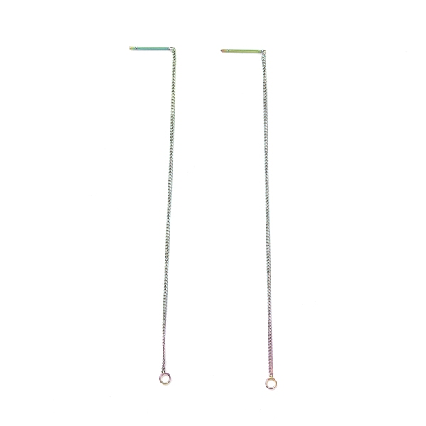PandaHall Ion Plating(IP) 304 Stainless Steel Stud Earring Finding, with Hole, Ear Thread, Rainbow Color, 109x1x0.4mm, Hole: 1.7mm, Pin...
PandaHall Ion Plating(IP) 304 Stainless Steel Stud Earring Finding, with Hole, Ear Thread, Rainbow Color, 109x1x0.4mm, Hole: 1.7mm, Pin...