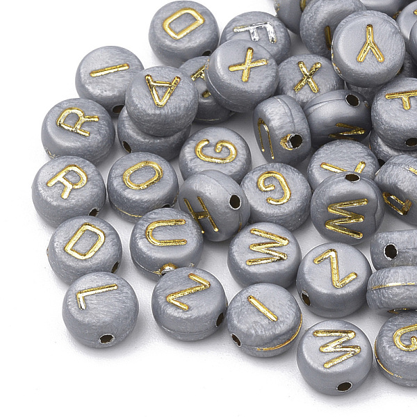 PandaHall Opaque Acrylic Beads, Horizontal Hole, Mixed Letters, Flat Round, Mixed, 7x4mm, Hole: 1.2mm Acrylic Flat Round Gray
PandaHall Opaque Acrylic Beads, Horizontal Hole, Mixed Letters, Flat Round, Mixed, 7x4mm, Hole: 1.2mm Acrylic Flat Round Gray