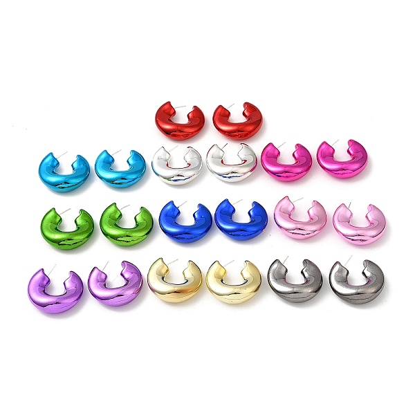PandaHall Acrylic Ring Stud Earrings, Half Hoop Earrings with 316 Surgical Stainless Steel Pins, Mixed Color, 34.5x12.5mm Acrylic Ring..., Multicolor
PandaHall Acrylic Ring Stud Earrings, Half Hoop Earrings with 316 Surgical Stainless Steel Pins, Mixed Color, 34.5x12.5mm Acrylic Ring..., Multicolor