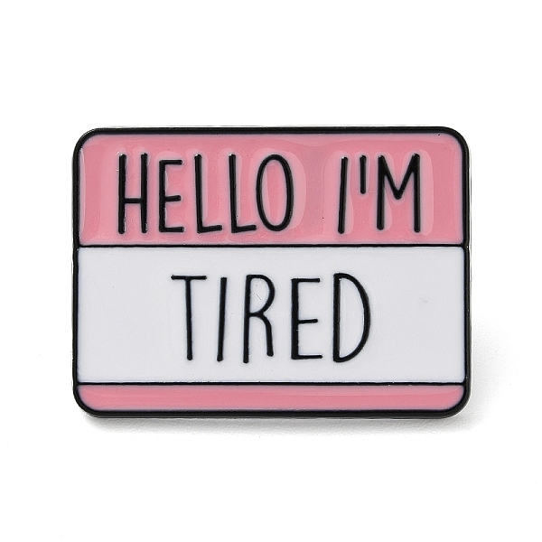 PandaHall Enamel Pins, Black Alloy Brooches for Backpack Clothes, Word Hello I'm Tired, Pink, 22x30x1.5mm Alloy+Enamel Rectangle Pink
PandaHall Enamel Pins, Black Alloy Brooches for Backpack Clothes, Word Hello I'm Tired, Pink, 22x30x1.5mm Alloy+Enamel Rectangle Pink