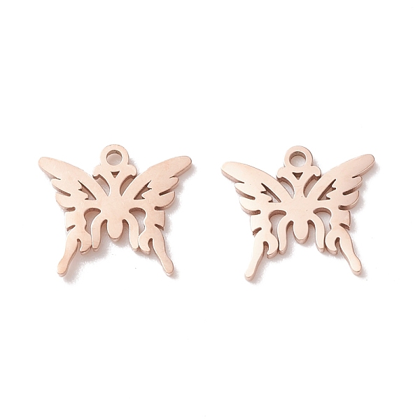 PandaHall 304 Stainless Steel Pendants, Butterfly, Rose Gold, 10.5x12x0.8mm, Hole: 1mm 304 Stainless Steel Butterfly
PandaHall 304 Stainless Steel Pendants, Butterfly, Rose Gold, 10.5x12x0.8mm, Hole: 1mm 304 Stainless Steel Butterfly