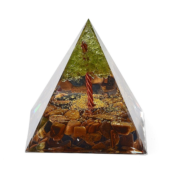 PandaHall Orgonite Pyramid Resin Energy Generators, Reiki Natural Tiger Eye Chips & Wire Wrapped Natural Peridot Tree of Life Inside for...
PandaHall Orgonite Pyramid Resin Energy Generators, Reiki Natural Tiger Eye Chips & Wire Wrapped Natural Peridot Tree of Life Inside for...