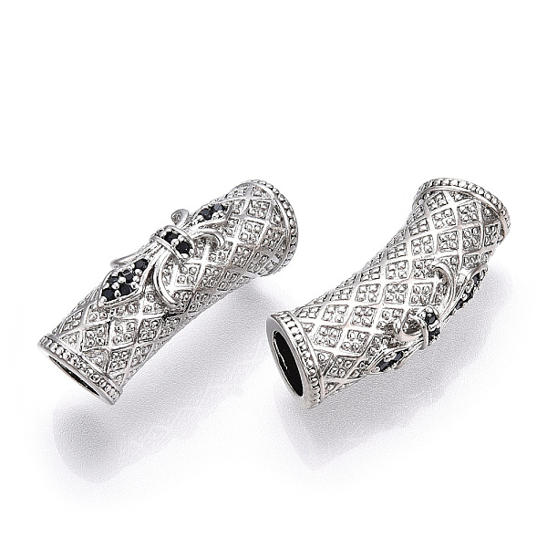 PandaHall Rack Plating Brass Micro Pave Cubic Zirconia Beads, Long-Lasting Plated, Curved Tube Beads, Curved Tube Noodle Beads, Large Hole...
PandaHall Rack Plating Brass Micro Pave Cubic Zirconia Beads, Long-Lasting Plated, Curved Tube Beads, Curved Tube Noodle Beads, Large Hole...